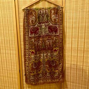 Bohemian Elephant Print Scarf